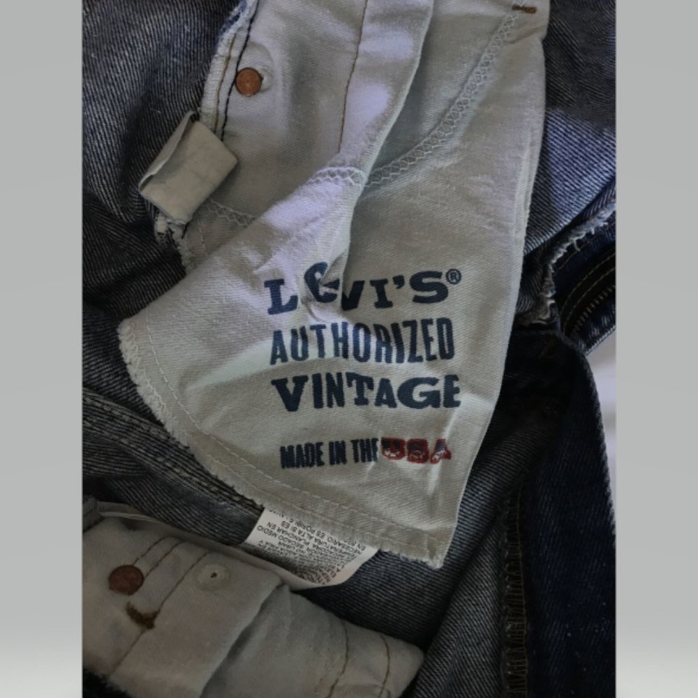 Levis Authorized Vintage Jeans Womens Pleated Cropped Size 32 Re-Purposed View 6